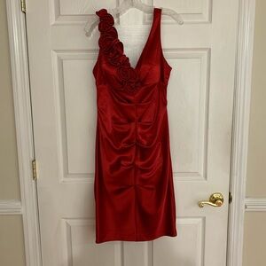 Red cocktail dress